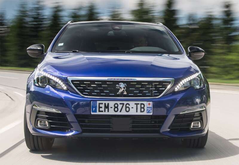Azul Usado 2021 Peugeot 308 Allure Familiar | 14.390 € (Precio justo) - Imagen 1/4