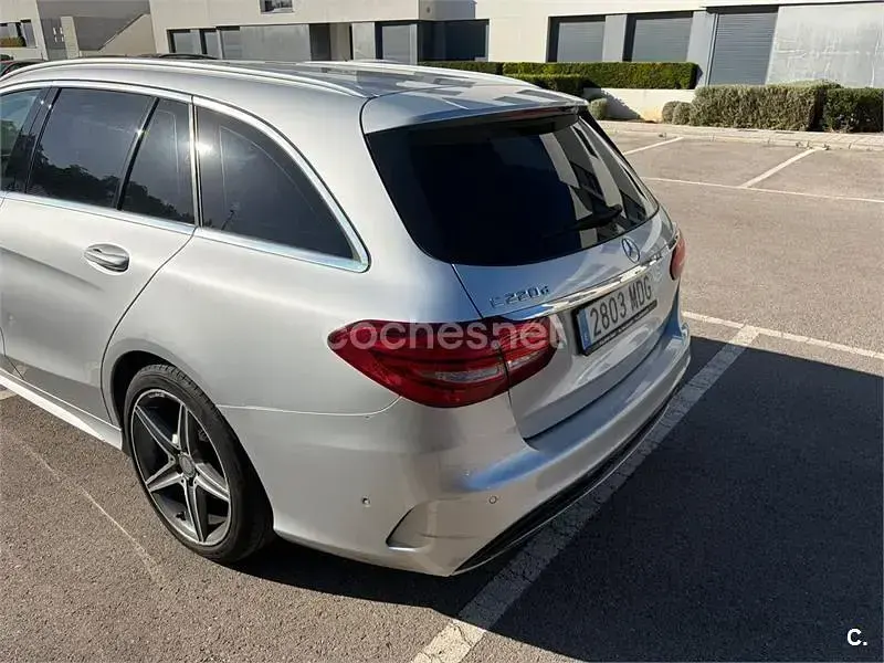 Usado Mercedes C220 Exclusive 170 CV (125 kW) 2016 Gris / plata Familiar
