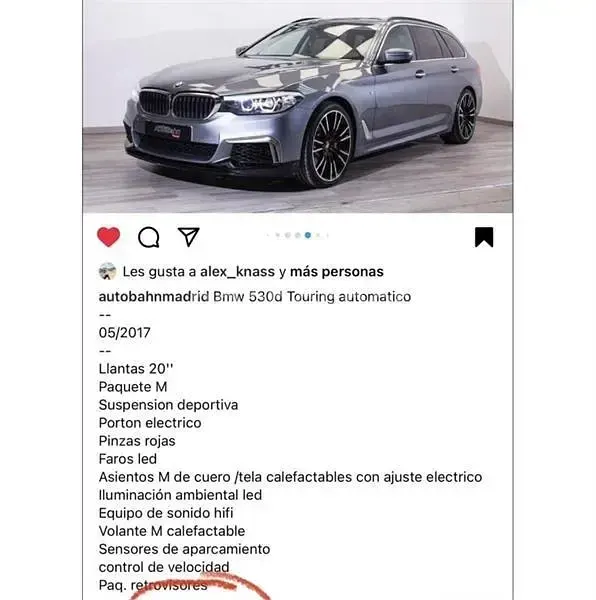 Usado BMW 530 258 CV (189 kW) 2017 Gris / plata Familiar