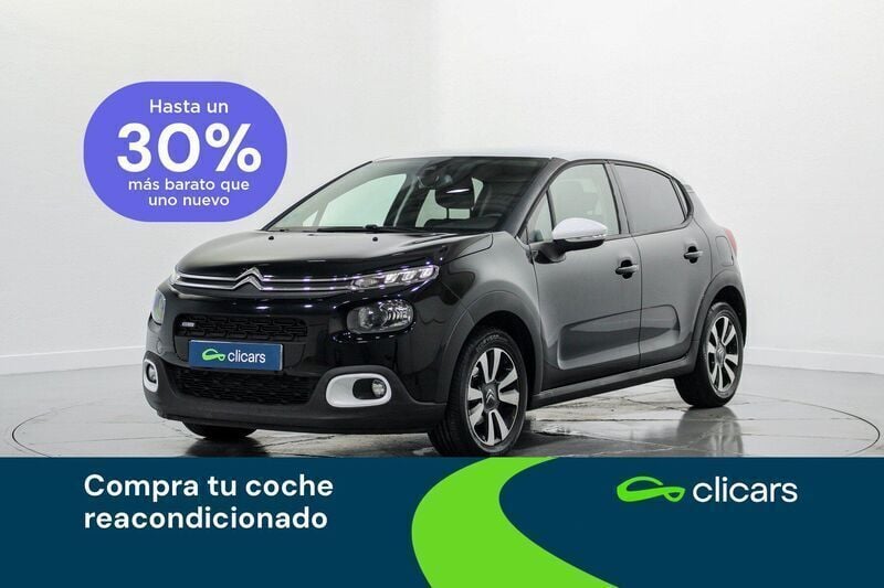 Negro Usado 2017 Citroën C3 PureTech Utilitario | 8390 € (Precio justo) - Imagen 1/4