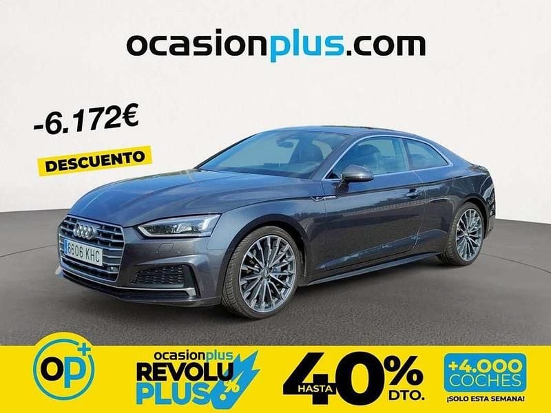Usado Audi A5 S-Line 190 CV (139 kW) 2018 Gris Coupe