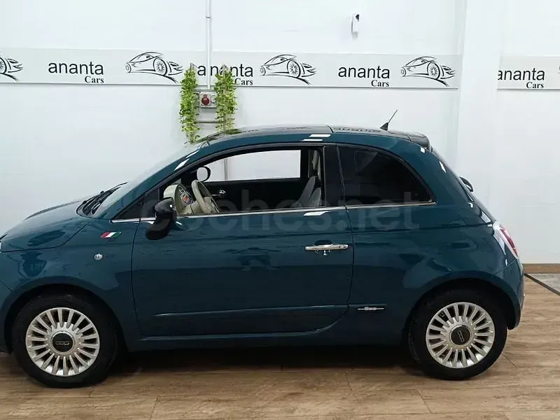 Usado Fiat 500 Pop 75 CV (55 kW) 2009 Verde Descapotable