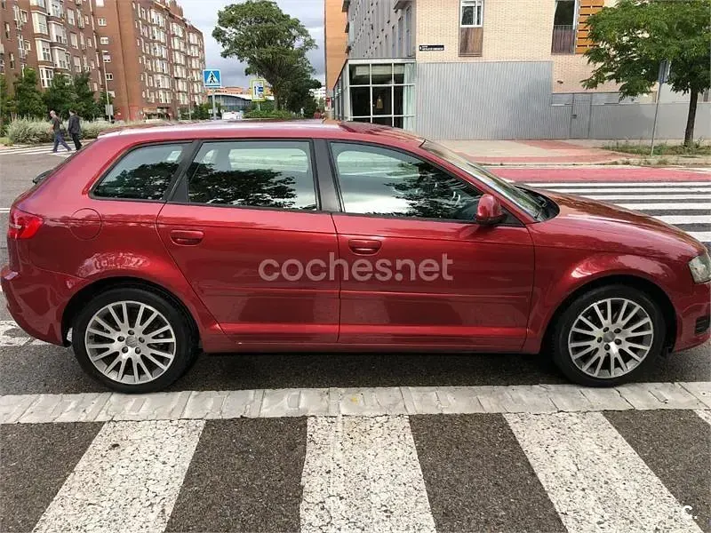 Usado Audi A3 Ambiente 140 CV (102 kW) 2009 Granate Utilitario