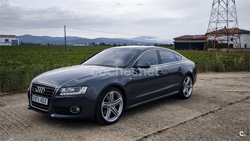Azul Usado 2011 Audi A5 Sportback S-Line Berlina | 16.500 € (Buen precio) - Imagen 1/4