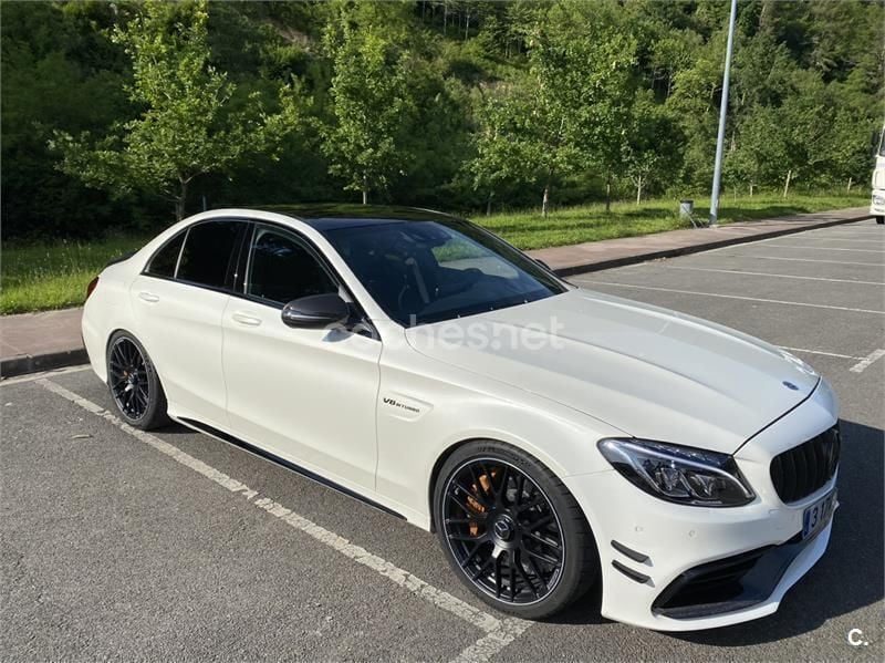 Usado Mercedes C63S AMG 510 CV (375 kW) 2017 Blanco Berlina