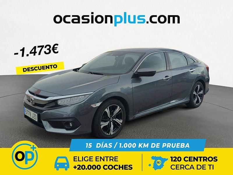 Gris Usado 2017 Honda Civic Executive Berlina | 17.491 € (Buen precio) - Imagen 1/4