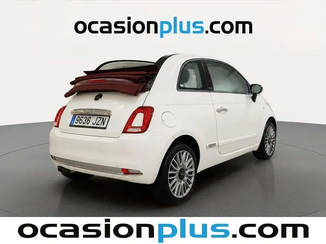 Usado Fiat 500C Lounge 69 CV (50 kW) 2017 Blanco Descapotable