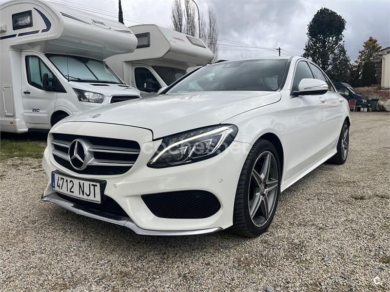 Blanco Usado 2015 Mercedes C220 AMG line Berlina | 17.600 € (Buen precio) - Imagen 1/4