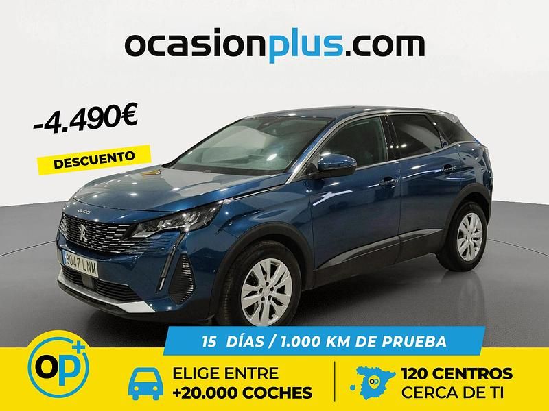 Azul Usado 2021 Peugeot 3008 Active SUV | 14.850 € (Buen precio) - Imagen 1/4