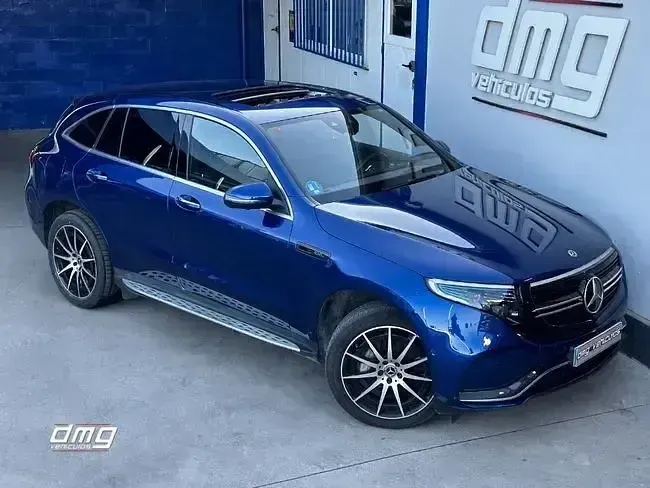 Usado Mercedes EQC400 300 kW (408 CV) 2020 Azul SUV