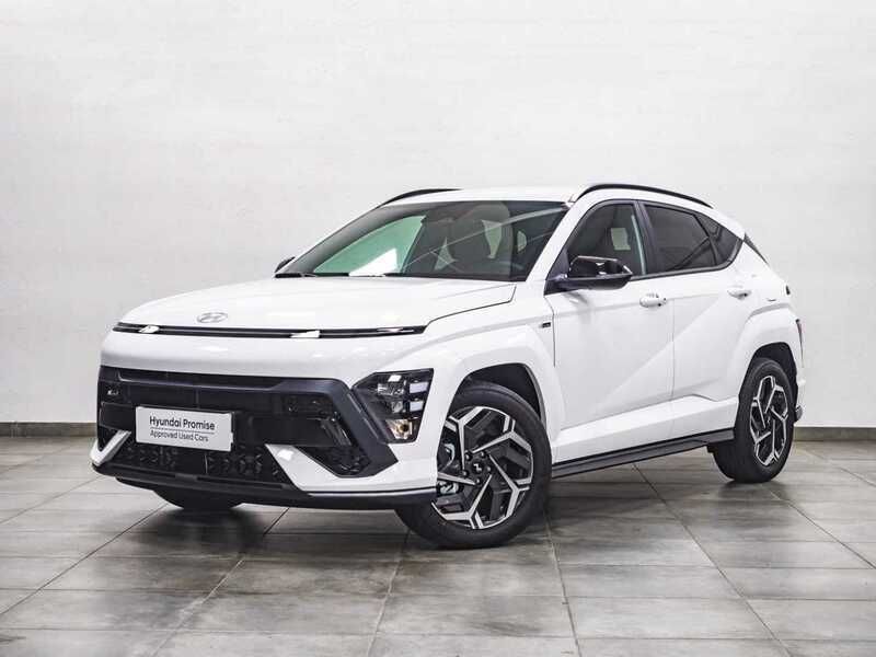 Atlas white Usado 2023 Hyundai Kona N Line SUV | 26.990 € - Imagen 1/4