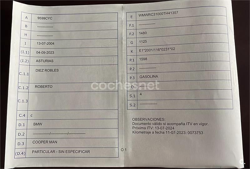 Usado Mini Cooper 115 CV (84 kW) 2004 Azul Utilitario