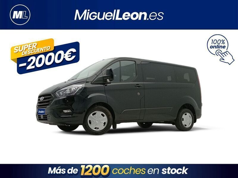 Negro Usado 2023 Ford Transit Custom Trend Familiar | 27.985 € (Buen precio) - Imagen 1/3