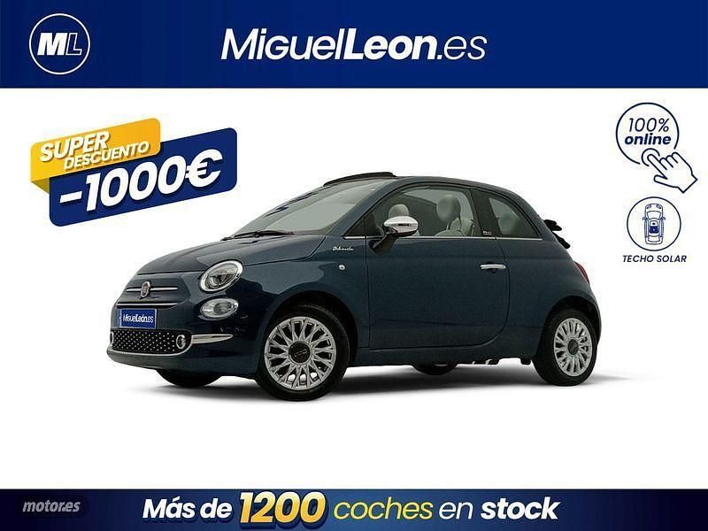 Azul Usado 2022 Fiat 500C Dolcevita Descapotable | 10.985 € (Buen precio) - Imagen 1/4