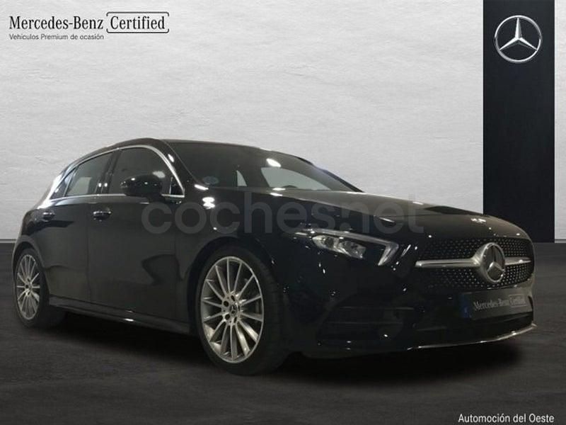 Usado Mercedes A200 AMG line 163 CV (119 kW) 2019 Negro cosmos Berlina