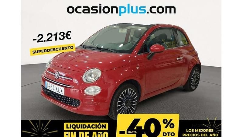 Rojo Usado 2018 Fiat 500C Lounge Descapotable | 9864 € (Buen precio) - Imagen 1/4