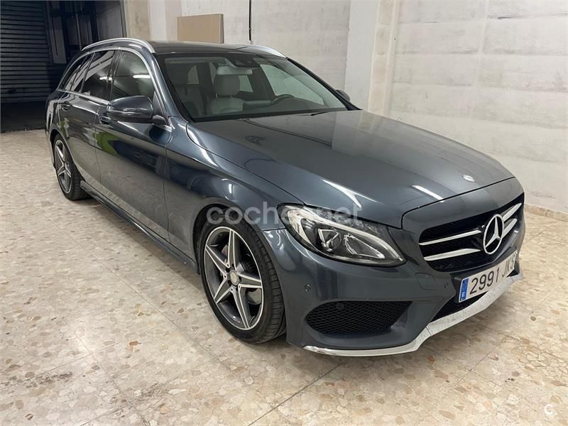 Gris / plata Usado 2017 Mercedes C220 AMG line Familiar | 22.490 € (Precio justo) - Imagen 1/4