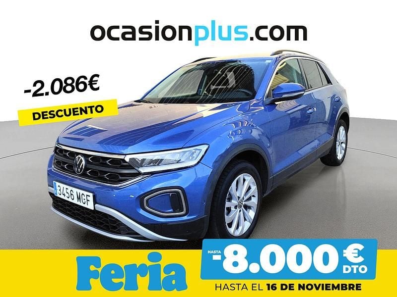 Azul Usado 2023 VW T-Roc Life SUV | 22.950 € (Precio justo) - Imagen 1/4