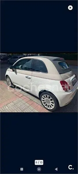 Usado Fiat 500C 69 CV (50 kW) 2018 Blanco Descapotable