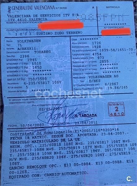 Usado VW Touareg 225 CV (165 kW) 2007 Marrón SUV