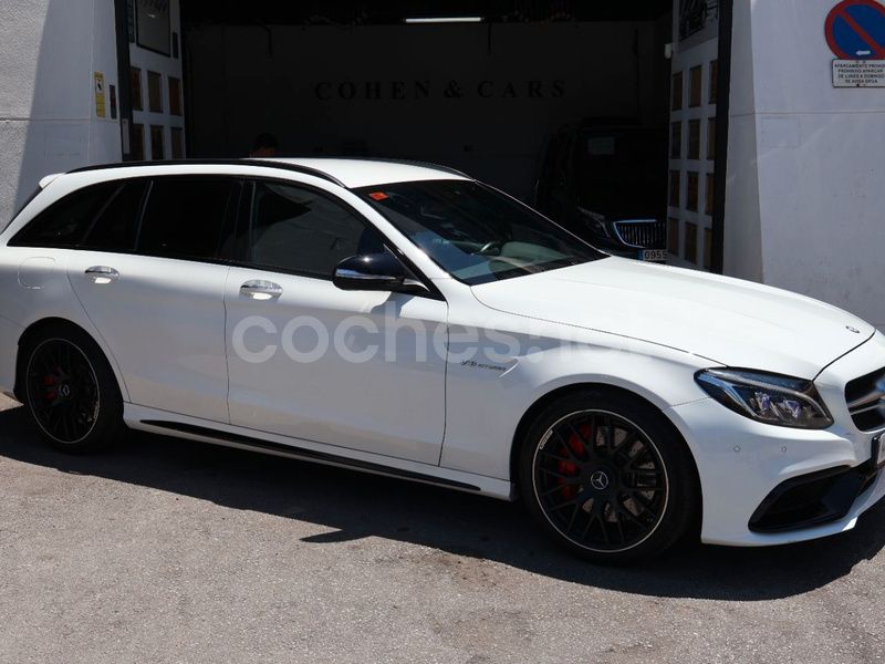 Usado Mercedes C63S AMG 510 CV (375 kW) 2015 Blanco Familiar
