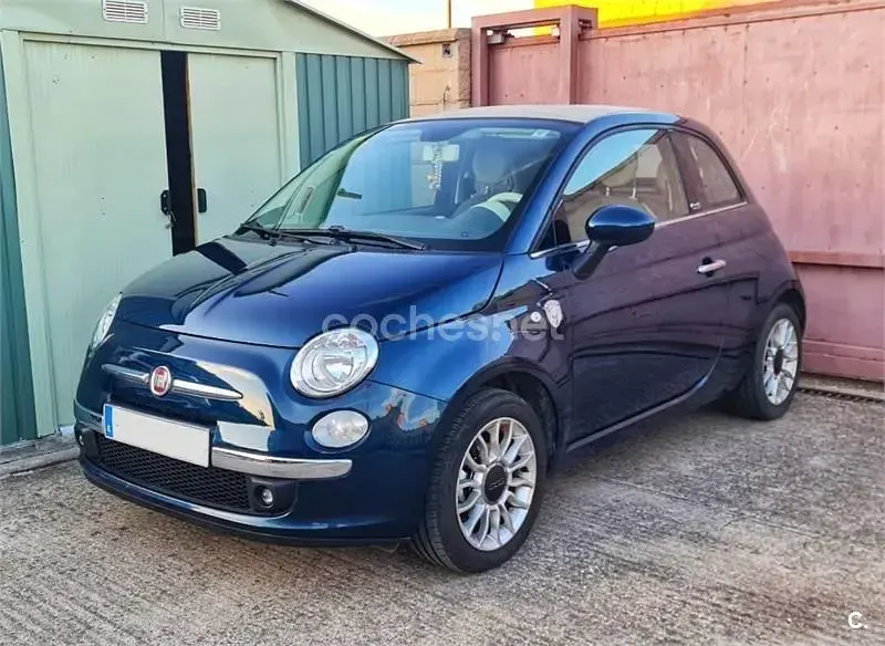 Usado Fiat 500 Pop 69 CV (50 kW) 2013 Azul Descapotable