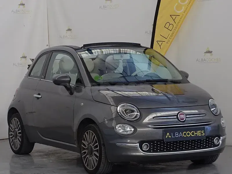 Usado Fiat 500C Lounge 69 CV (50 kW) 2018 Gris / plata Descapotable