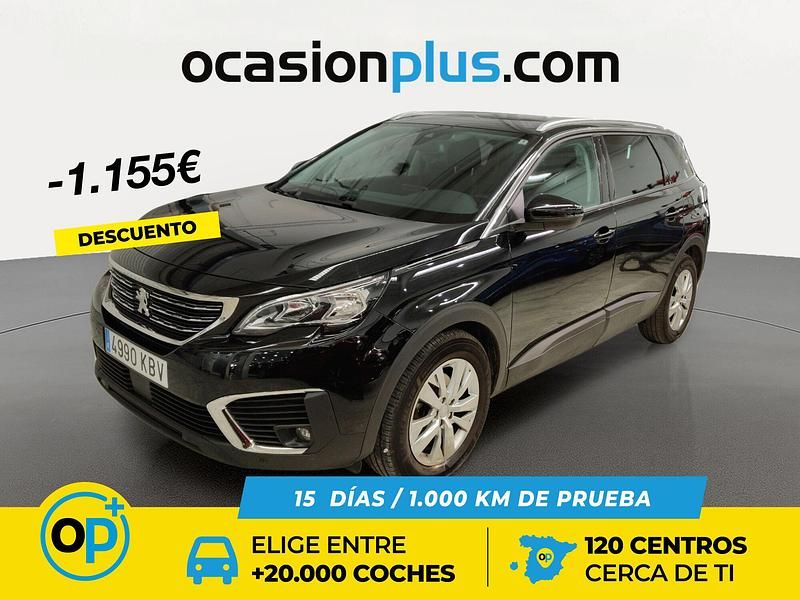 Usado Peugeot 5008 Active 120 CV (88 kW) 2017 Negro Monovolumen