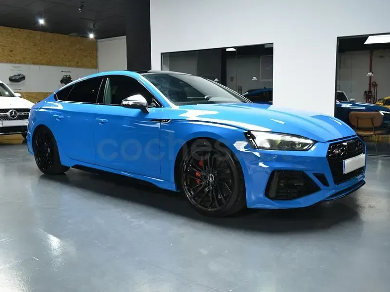 Usado Audi RS5 Sportback Exclusive 450 CV (330 kW) 2022 Azul Berlina