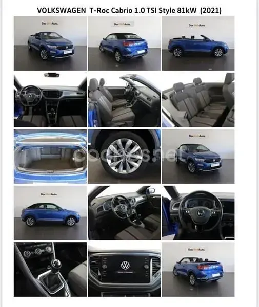 Usado VW T-Roc Style 110 CV (80 kW) 2021 Azul SUV