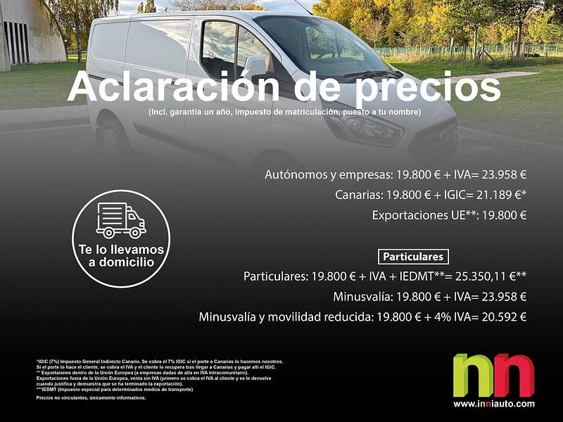 Usado Ford Transit Custom Trend 130 CV (95 kW) 2022 Blanco Van