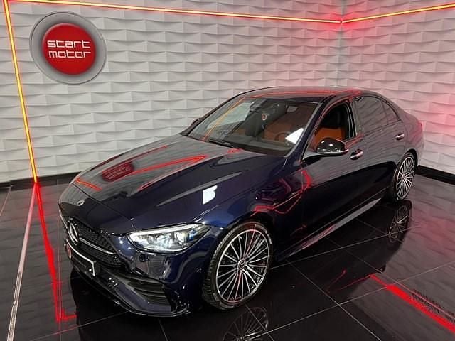 Usado Mercedes C220 AMG line 220 CV (161 kW) 2022 Azul Berlina