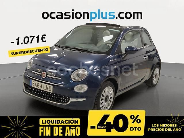 Azul Usado 2022 Fiat 500C Dolcevita Descapotable | 11.790 € (Precio justo) - Imagen 1/4