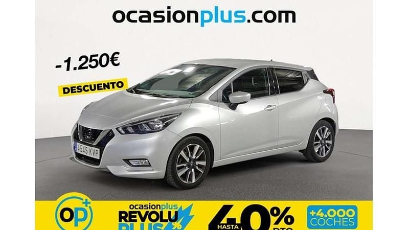 Usado Nissan Micra N-Connecta 90 CV (66 kW) 2019 Plateado Utilitario