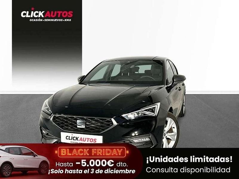 Negro Usado 2023 Seat Leon FR Berlina | 18.150 € (Buen precio) - Imagen 1/4
