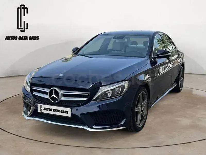 Usado Mercedes C220 AMG line 170 CV (125 kW) 2016 Azul Berlina