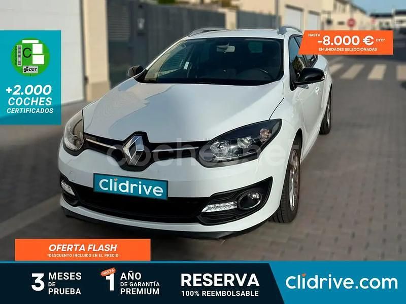 Blanco Usado 2015 Renault Mégane GrandTour LIMITED Familiar | 8990 € (Precio justo) - Imagen 1/3