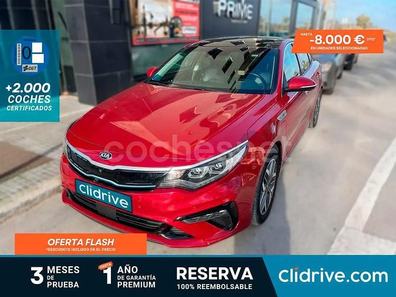 Rojo Usado 2019 Kia Optima Hybrid Berlina | 17.390 € (Precio justo) - Imagen 1/3