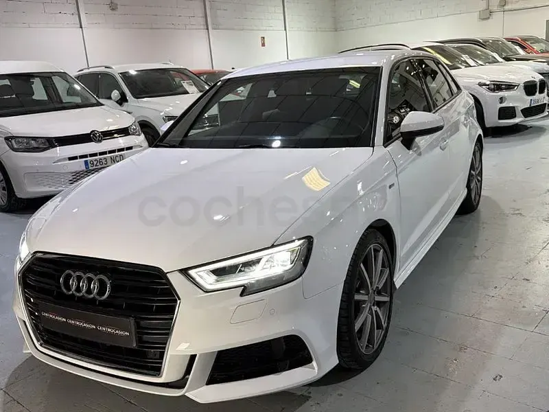 Usado Audi A3 S-Line 150 CV (110 kW) 2018 Blanco Berlina