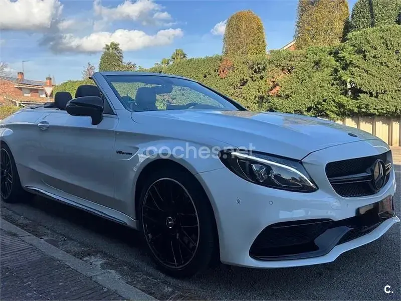Usado Mercedes C63 AMG 476 CV (350 kW) 2018 Blanco Descapotable