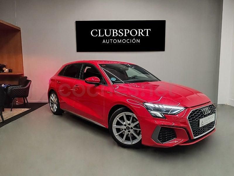Usado Audi A3 S-Line 150 CV (110 kW) 2021 Rojo Berlina