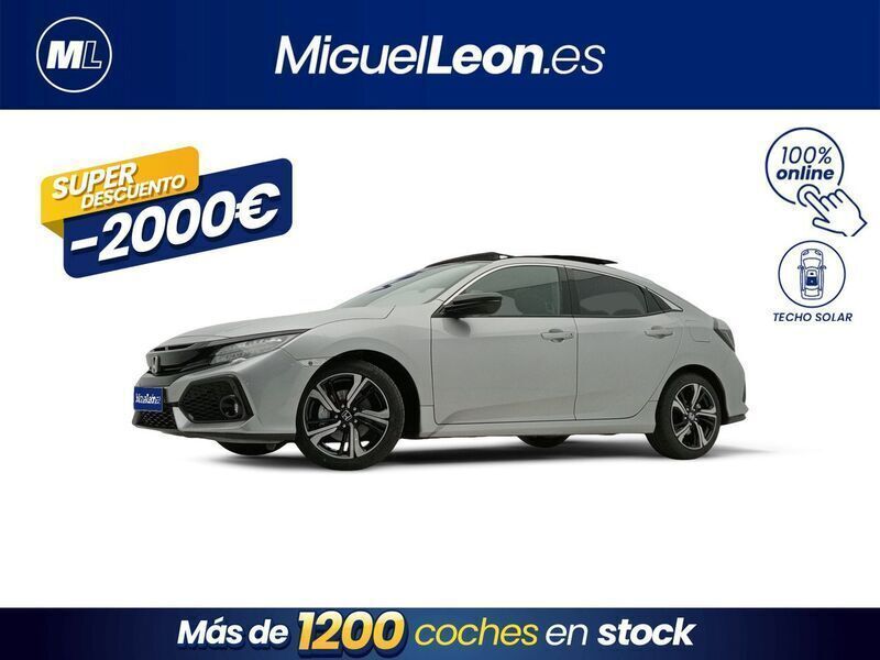 Gris claro Usado 2019 Honda Civic Executive Utilitario | 23.985 € (Caro) - Imagen 1/3
