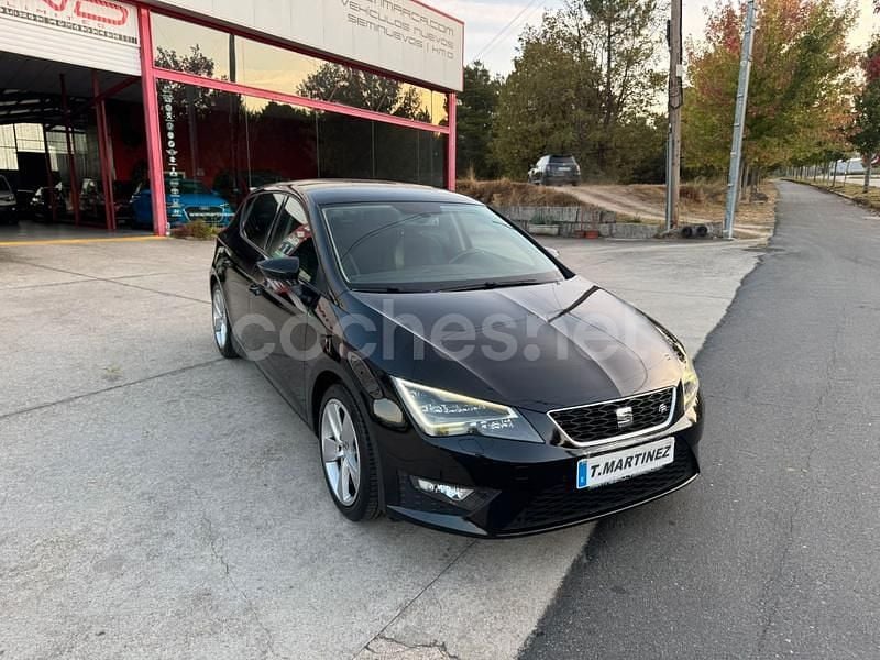 Usado Seat Leon FR 150 CV (110 kW) 2015 Negro Berlina