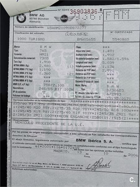 Negro Usado 2006 BMW 730 Berlina | 5200 € - Imagen 1/4