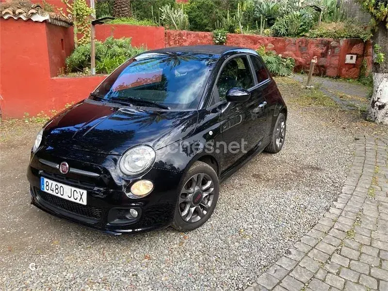 Usado Fiat 500C Lounge 85 CV (62 kW) 2015 Negro Descapotable