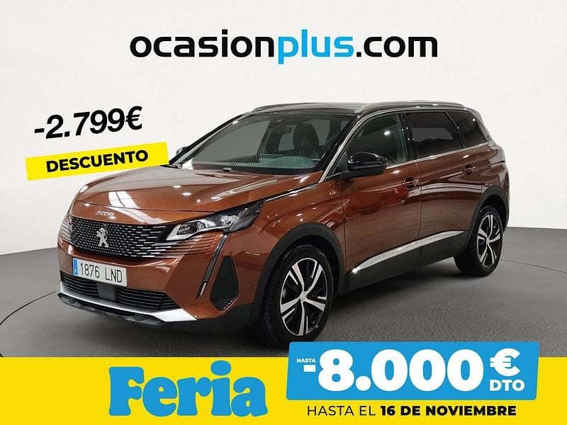 Marrón Usado 2021 Peugeot 5008 GT Monovolumen | 24.190 € (Precio justo) - Imagen 1/4