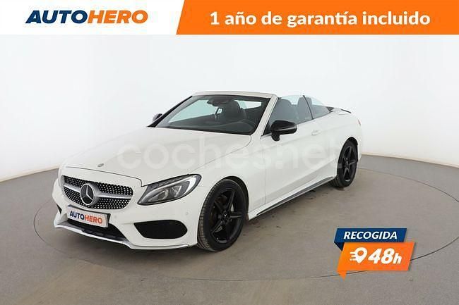 Blanco Usado 2016 Mercedes C220 AMG line Descapotable | 26.399 € (Precio justo) - Imagen 1/3