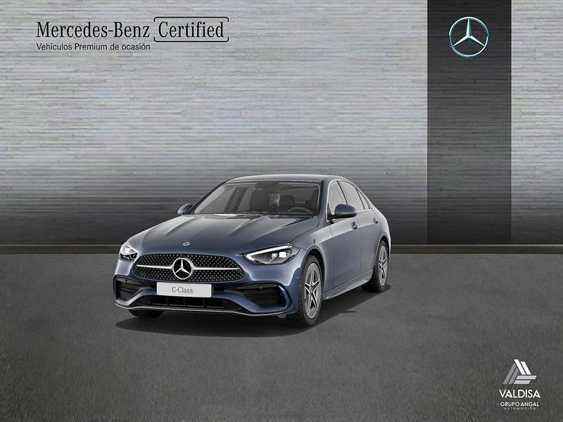 Usado Mercedes C200 AMG line 204 CV (150 kW) 2021 Azul Berlina