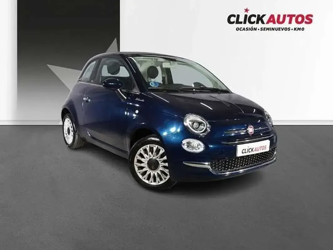 Usado Fiat 500 Dolcevita 71 CV (52 kW) 2021 Azul Descapotable