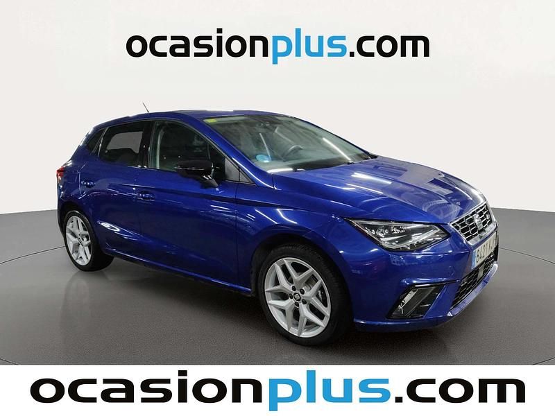 Usado Seat Ibiza FR 90 CV (66 kW) 2018 Azul Utilitario